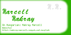 marcell makray business card